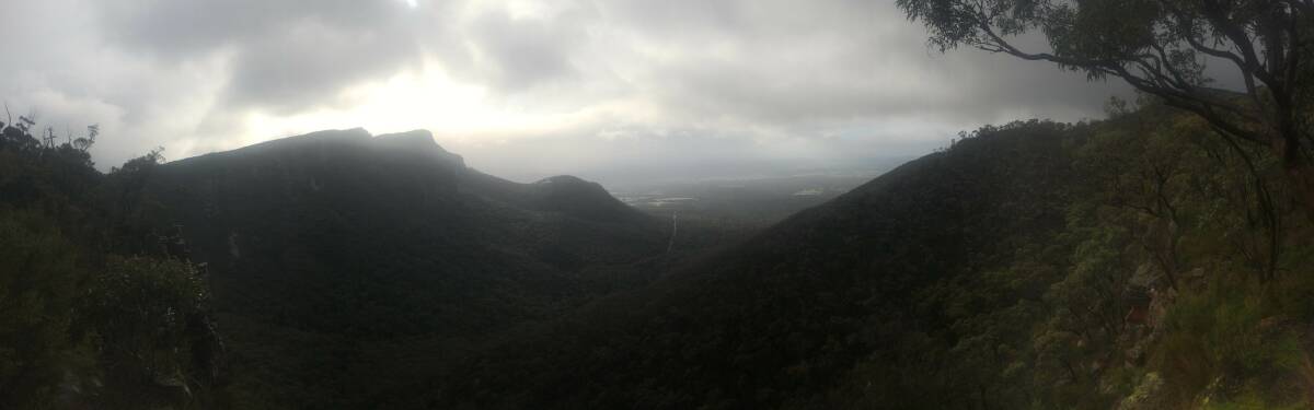 A panorama shot of the view from the top of the Grampians. PICTURE: JORDAN OLIVER