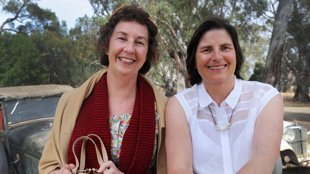 Rosalie Ham, dressed as an extra, and Sue Maslin on set for the filming of Ham's book The Dressmaker, which sold 50,000 copies. Kate Winslet receives 200 scripts a year and selects only two or three to work on.