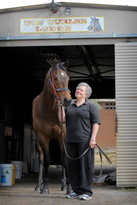 Liz Aalbers with Avril Star, who will run in the Holbrook Cup this weekend.