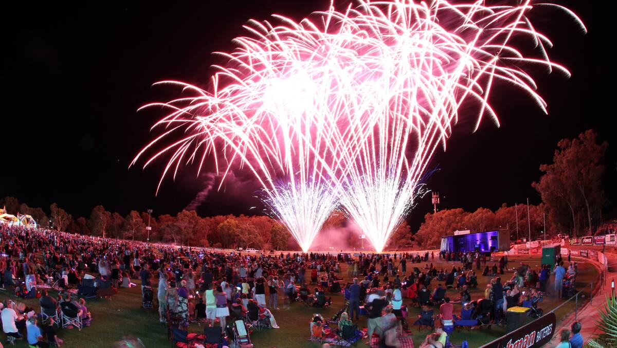 Fireworks at Birallee Park. Picture: MARK JESSER