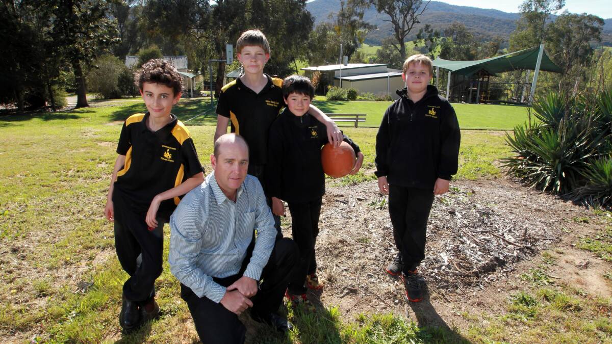 Upper Sandy Creek Primary School principal Matthew Vincent is exploring ideas to boost the number of enrolments. Picture: KYLIE ESLER