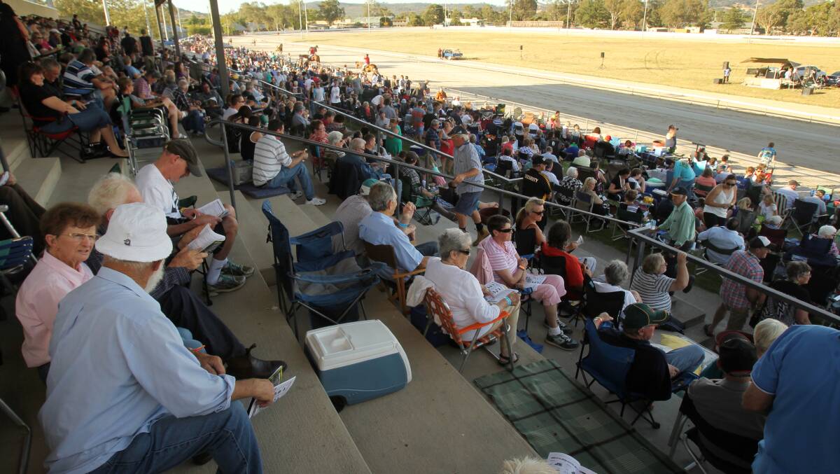 The crowd at the Albury Trots. Picture: MARK JESSER