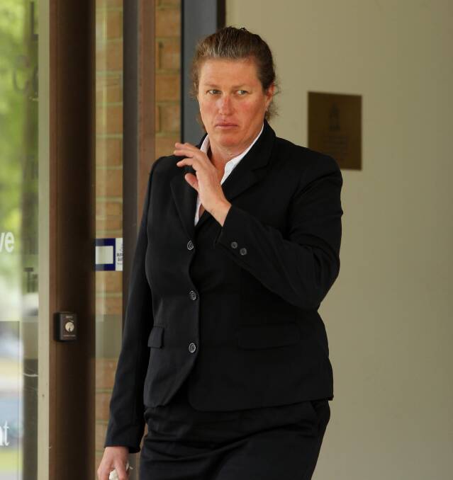 Linda Dudderidge leaves court. 