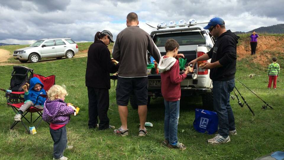 The Harmer family, from Thurgoona, out camping near Colac Colac. - MEL HARMER (Facebook)