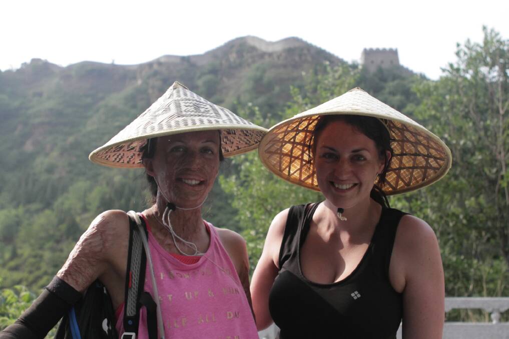 Turia Pitt walked the Great Wall of China last month and raised $200,000 for Interplast.