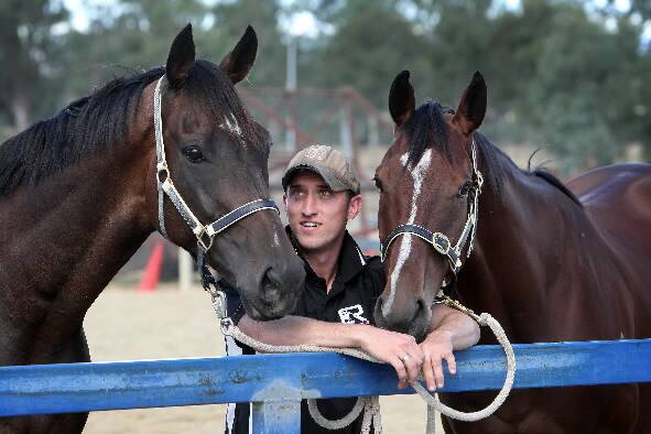 Foreman Nick Ryan with Niblick and Price of Glory. Picture: KYLIE ESLER