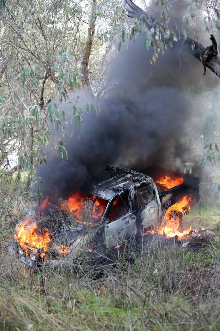 Thieves set ute on fire in broad daylight