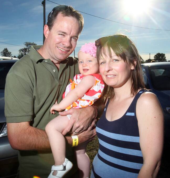 David Moris-Fontes, Ella Moris-Fontes, 13 months, and Jacqui Moris-Fontes, from Albury. Picture: MARK JESSER