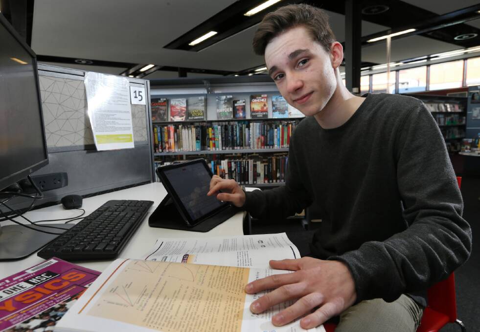 Albury High School student Lachi Agnew is calling for funding to create a smartphone app that will help students achieve good marks 
at school by organising study schedules for them. Picture: PETER MERKESTEYN