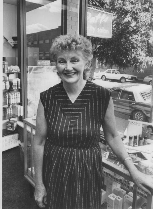Patricia White at her shop, Patt’s Beauty Salon, on Stanley Street.