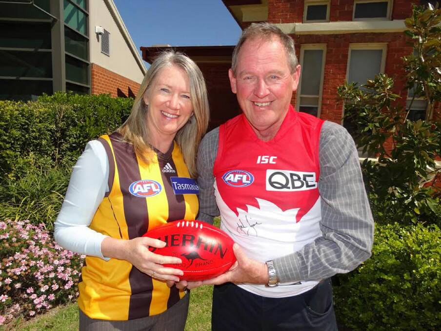 Bernie Rogers and Fred Longmire both have big stakes in today’s big AFL battle. Picture: COROWA FREE PRESS
