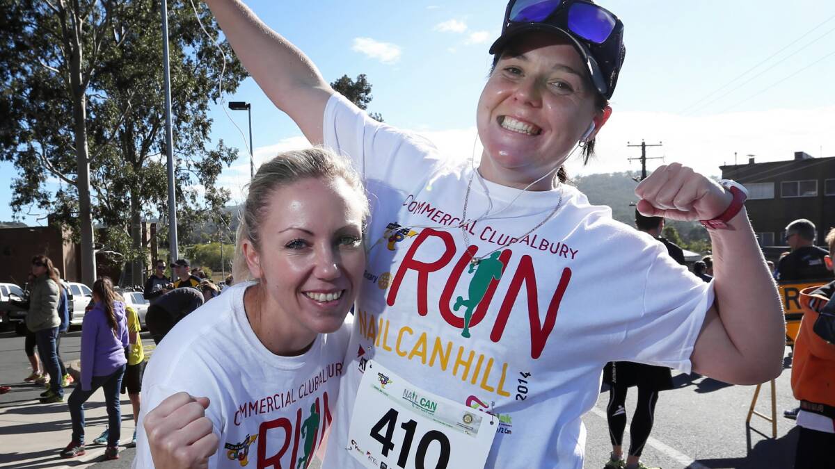 Wodonga's Stacy Hourigan and Jenae Abepledged to live up to the catchcry "gonna nail it 'cos we can". Picture: MATTHEW SMITHWICK