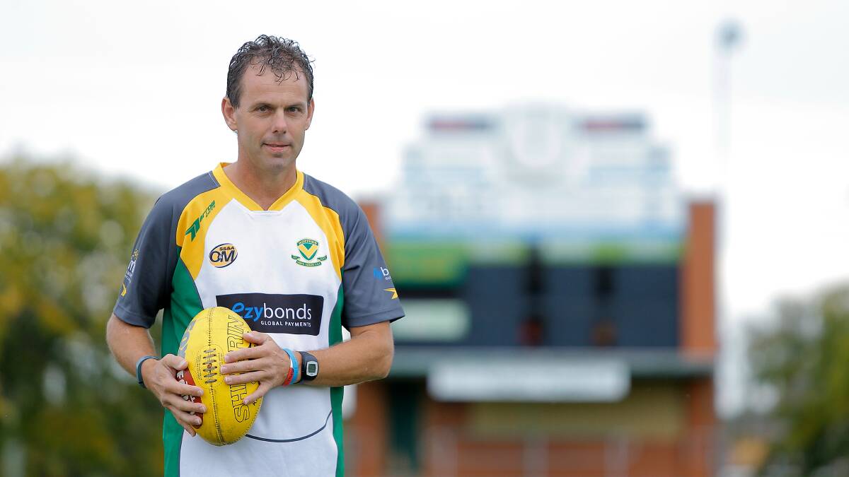 Craig Mannagh will coach the North Albury seconds on Saturday, a year after suffering a brain injury whilst playing football. Picture: TARA GOONAN