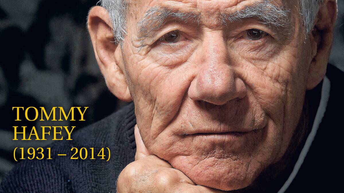Tommy Hafey has died at age 82.