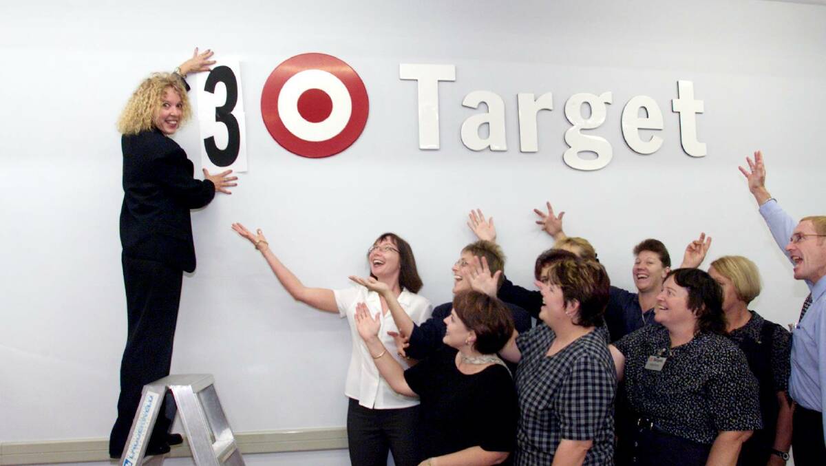 Kris Brusek gets ready to celebrate the Albury Target store's 30th Birthday. Picture: RAY HUNT