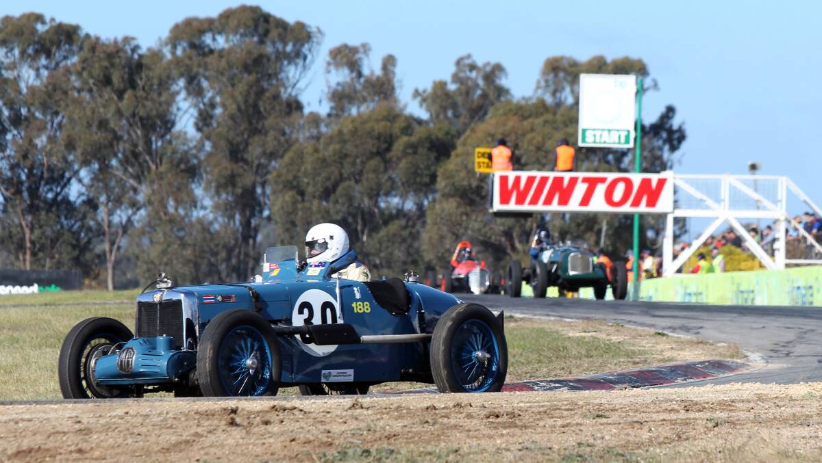 Classic cars will race around the track at Historic Winton. Picture: TARA GOONAN