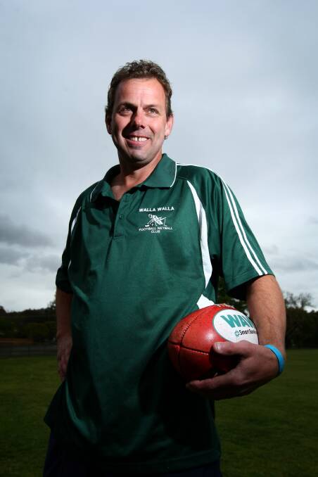 Craig Mannagh announced as coach of Walla (prior to receiving the head injury). Picture: MATTHEW SMITHWICK