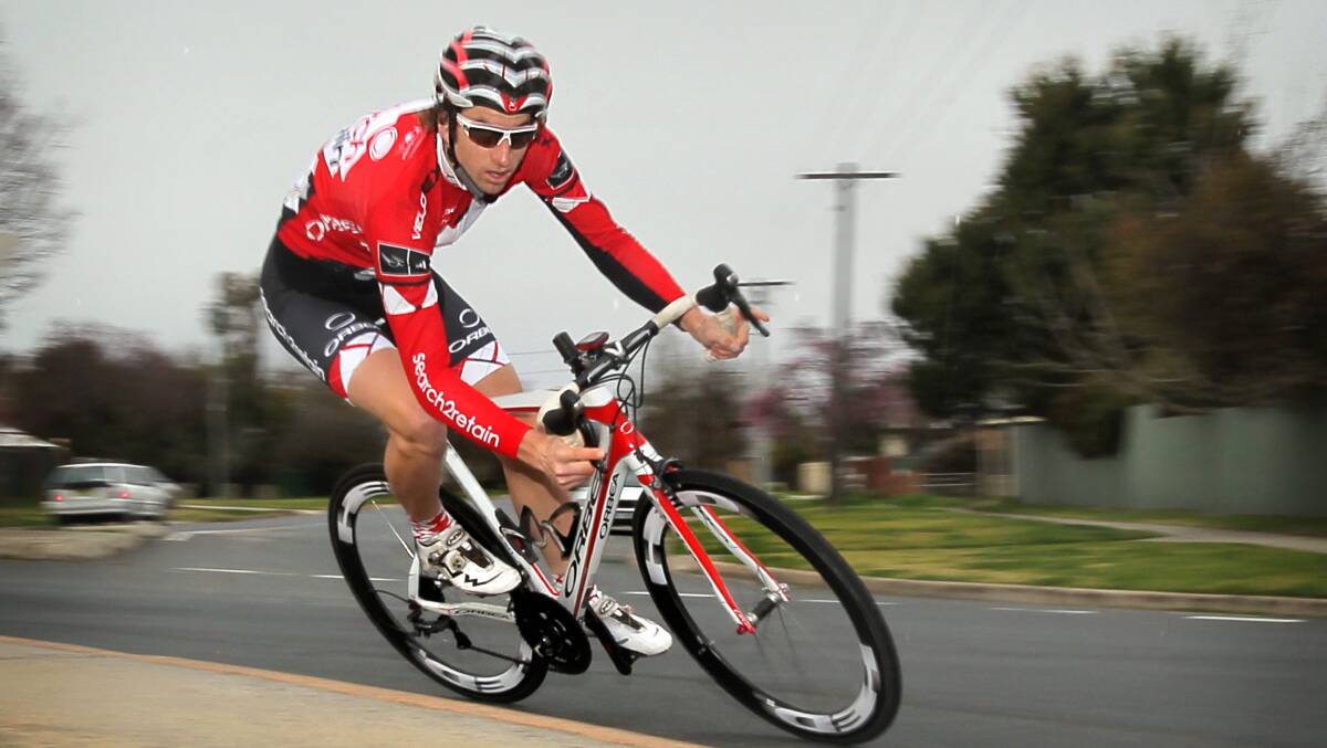 Neil van der Ploeg has sprinted to top honours in stage one of the FGK Tour of Toowoomba. Picture: TARA GOONAN