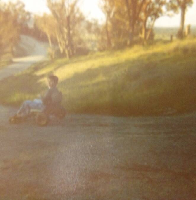 This is me turning onto a dirt East Street from the Eastern Hill lookout circa 1970's. - Jako (email)