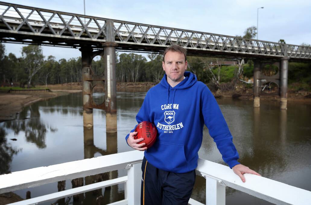 Corowa-Rutherglen recruit Brett Zorzi is playing his cards close to his chest on whether he will debut against Yarrawonga spearhead Brendan Fevola. Picture: MATTHEW SMITHWICK