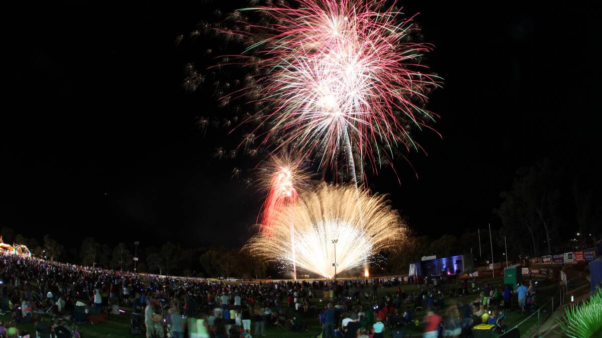 Fireworks at Birallee Park. Picture: MARK JESSER