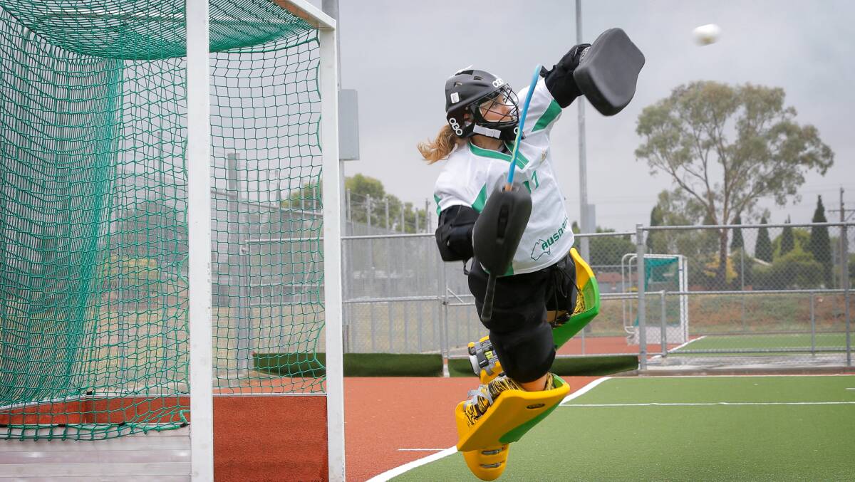 Former Albury hockey player Jocelyn Bartram, 20, is on the verge of Australian hockey selections and is one of this year's young achiever nominations. Picture: TARA GOONAN