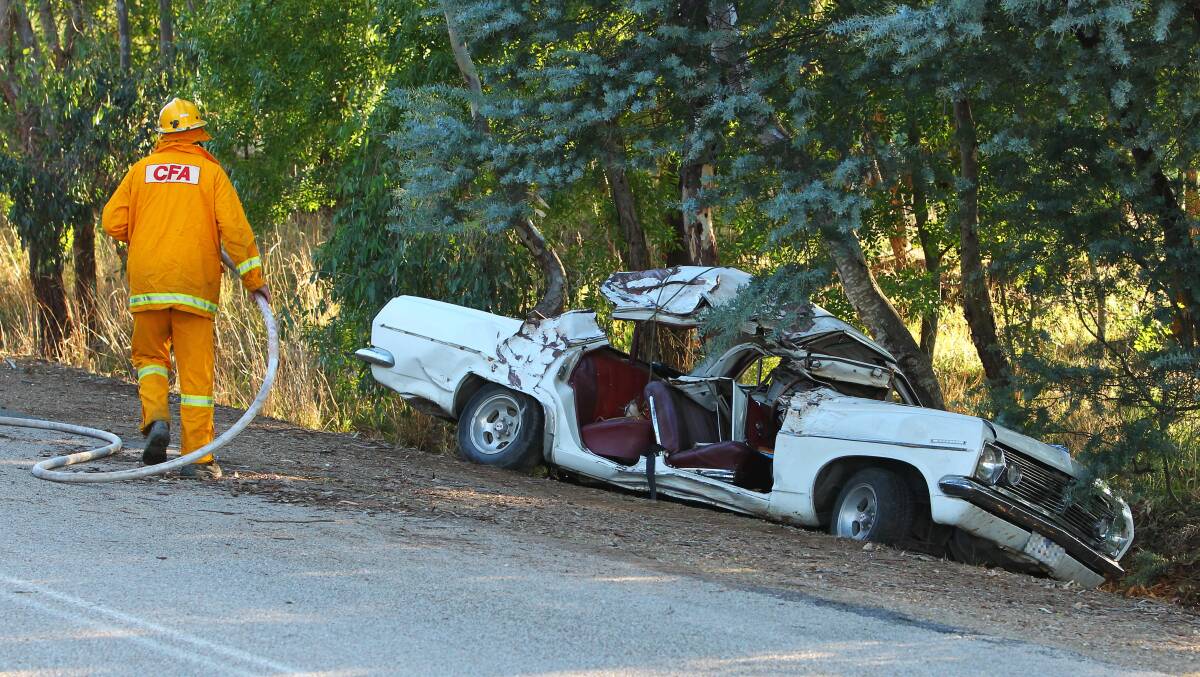 The impact to the driver’s side of the 1966 HR Holden was enough to instantly kill a Moyhu man, 42, yesterday.