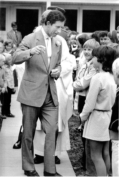 1983 - Prince Charles and Princess Diana make a royal visit to Albury. More than 50 children lined up to meet the royals after Sunday school. 