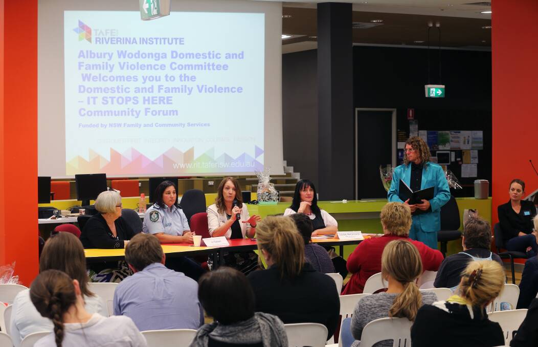 A forum on domestic and family ciolence was held at the Riverina Institute of TAFE yesterday. Picture: JOHN RUSSELL