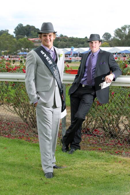 2011 - Man of the Day Liam Trethowan, 23, (Albury) with runner-up Matthew Cook, 24, (Albury). Picture: TARA GOONAN