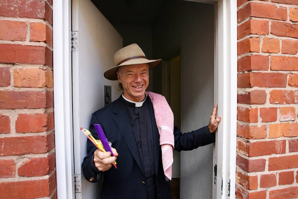 Father Peter MacLeod-Miller is hoping to renovate a disabled toilet to provide a shower for homeless people. Picture: DAVID THORPE