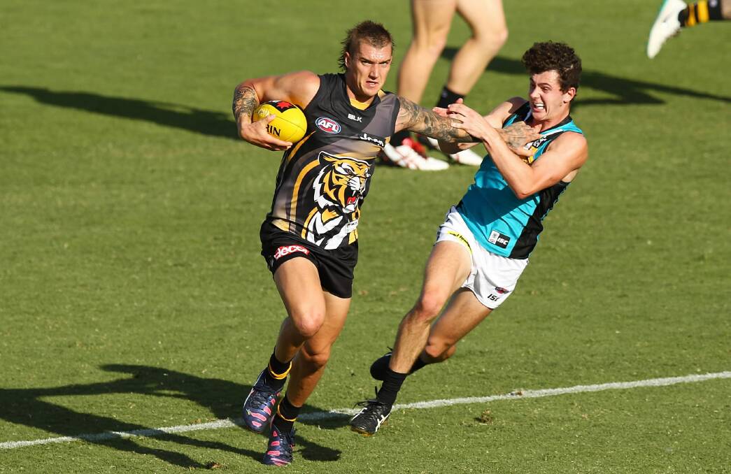 Dustin Martin played a starring role for the Tigers. Picture: MATTHEW SMITHWICK