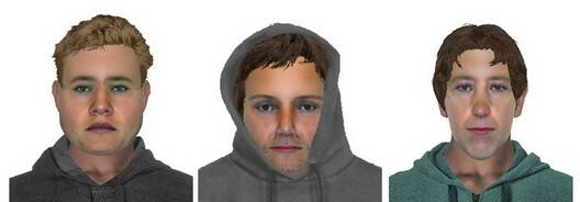 Police are searching for these three men in relation to an alleged sexual assault in East Albury. 