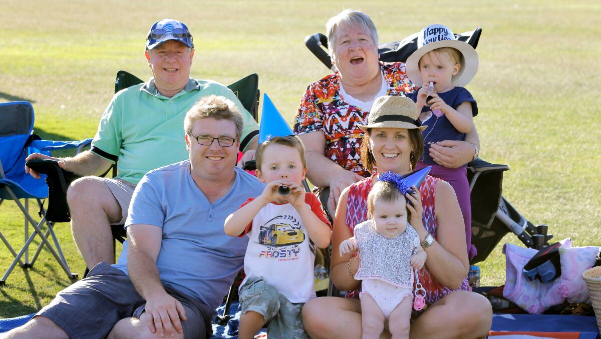 BIRALLEE PARK: The McHale family: Grandparents Colin and Carmen are in the back with Amelia, 2. At the front is Chris, Riley, 5, Amanda, and Georgie, 5 months. Picture: TARA GOONAN