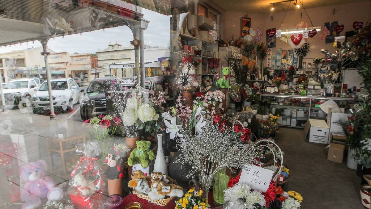 The Corowa florist where 77-year-old Betty Johnstone was held up by a teenager.