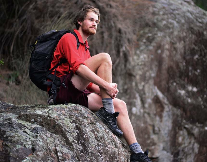 DETERMINED: Zane Robnik of Launceston is trying to set a new record by climbing 158 Abels in Tasmania in 18 months. Picture: Phillip Biggs