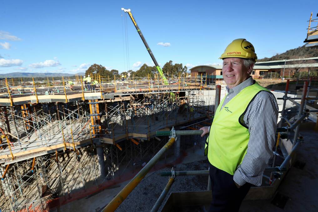 Looking to the future: Stuart Spring at the site of the new Border cancer centre. Picture:  MATTHEW SMITHWICK