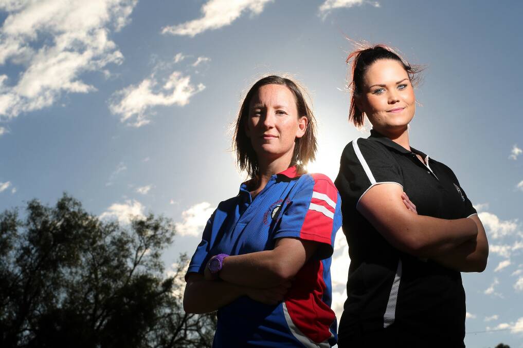 Murray Magpies’ Mel Jones and Jindera’s Bree Kirk are set for the decider. Picture: JOHN RUSSELL  