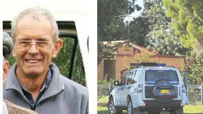 Two people accused of bludgeoning Rodney Willis (left) to death in his home at The Rock (right) allegedly stole $30,000 from the pensioner's bank account, Wagga Local Court has heard.