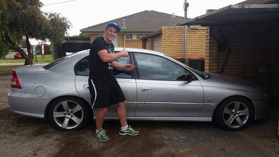 JAILED: Scott Coleman, 22, was one of five people targeted win a joint Albury and Wodonga police taskforce. He is pictured here in his silver Holden Commodore, which was involved in numerous pursuits and fake number plate offences. 