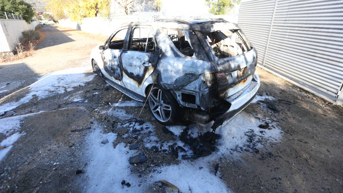 Firefighters were called to a burning Mercedes Benz in East Albury earlier in the day. File photo