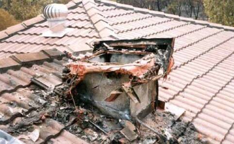 BURNT OUT: A CFA image of a damaged system. 