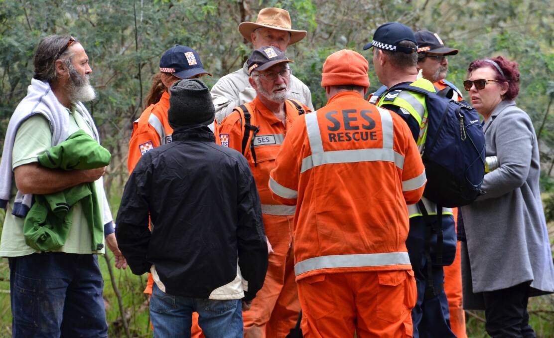 SEARCH CREW: Dozens of people set out looking for Ben on Wednesday night and resumed the search early on Thursday morning. Picture: BLAIR THOMSON