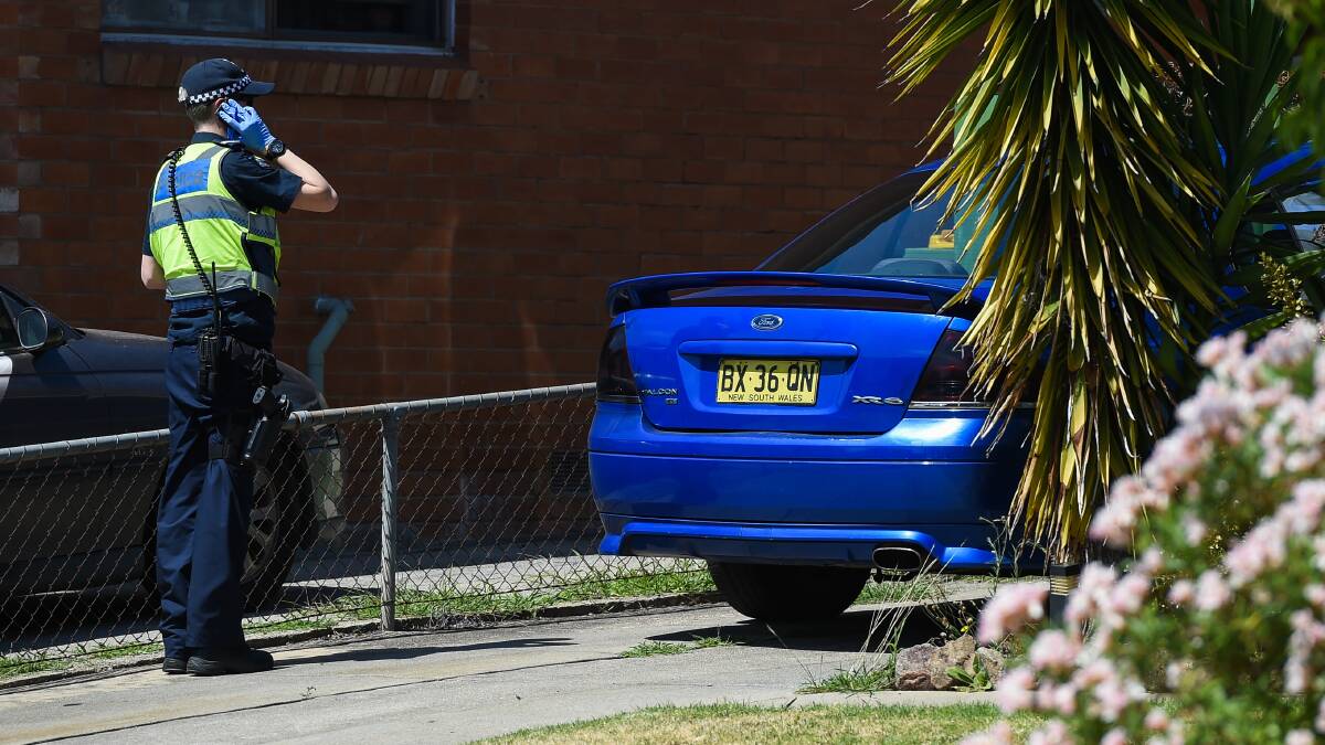 ENQUIRIES: Cheyne Orcher had been driving this Ford Falcon XR6 on Anderson Street on Australia Day but fled before he could be arrested. The car had marijuana, ice, a glass pipe and various drug paraphernalia. 