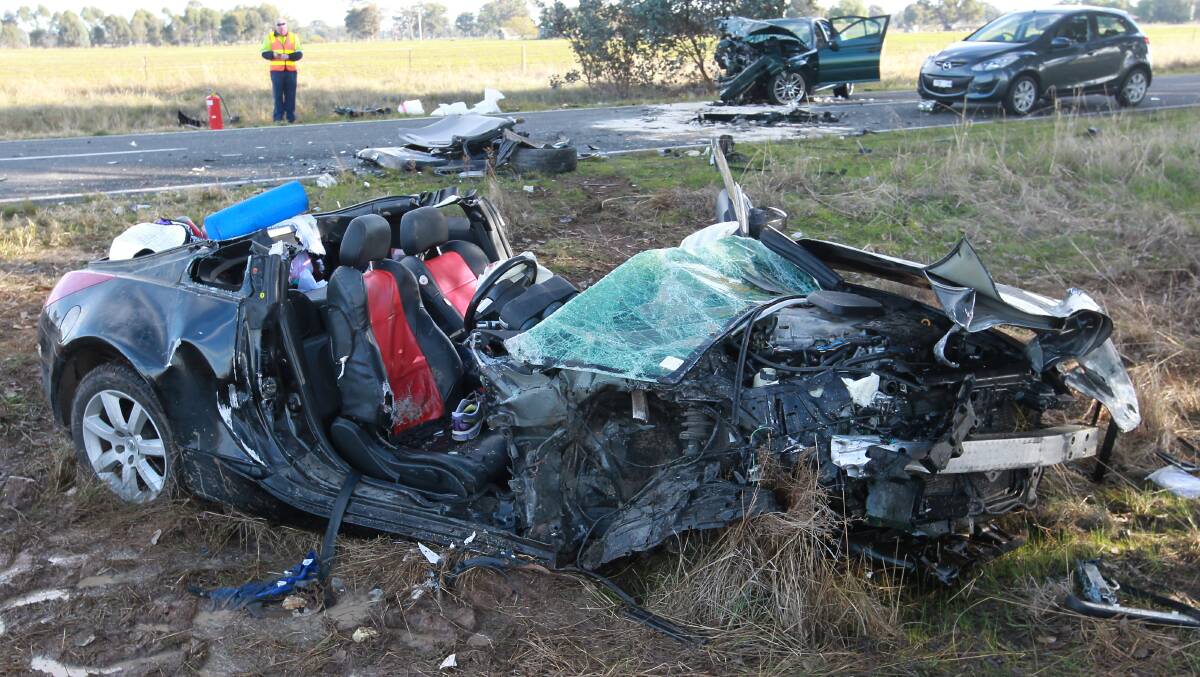 CRASH: The scene of the incident this morning. Pictures: BLAIR THOMSON
