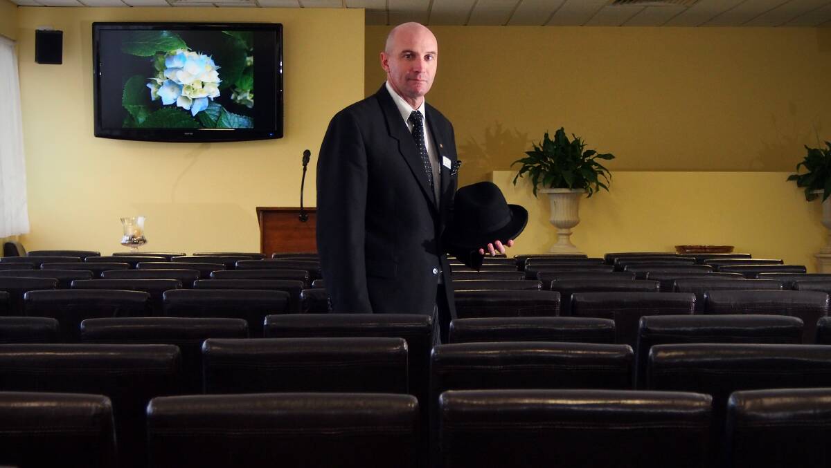 OFF THE ROAD: Funeral director Lindsay Radcliffe was found slumped in the driver's seat of his car. 