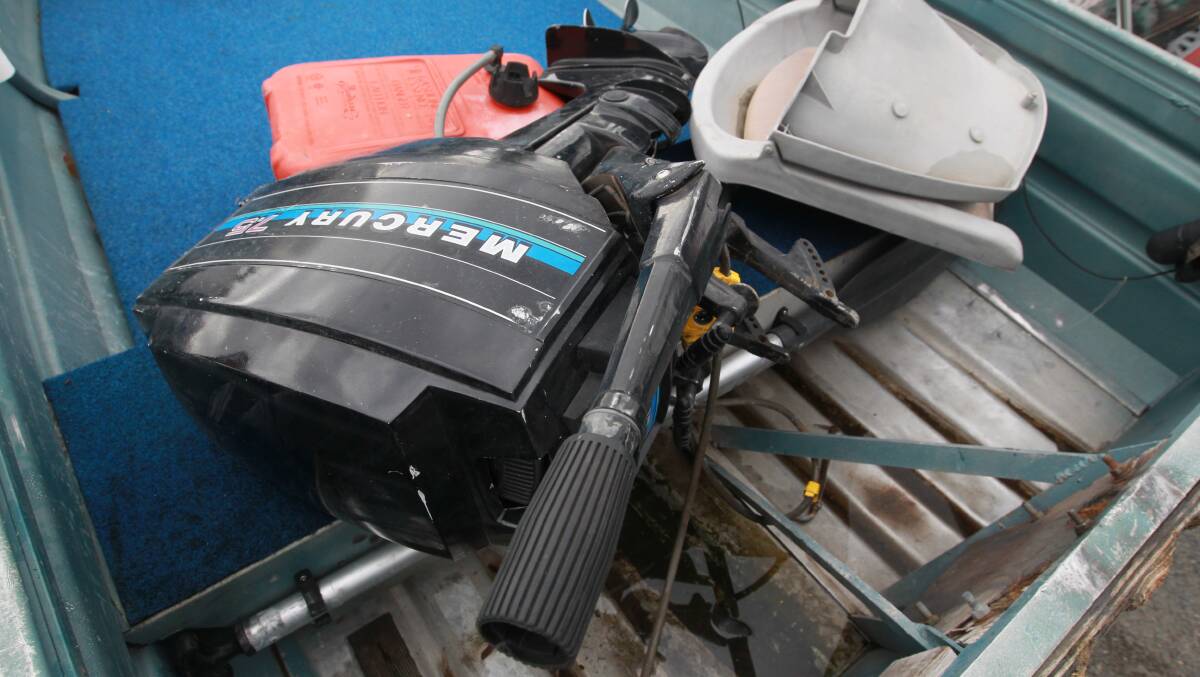 FOILED: One of the boat motors the man had targeted 
