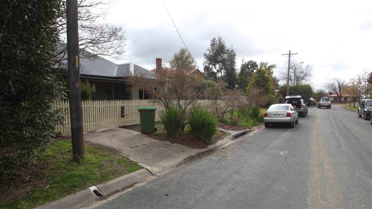 ASSAULT: The scene of the party in Charles Street, Albury. 