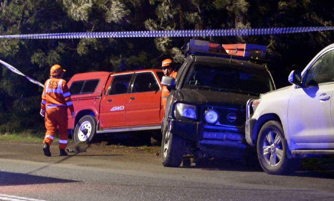 FATAL CRASH: A 56-year-old Thurgoona man died at Numurkah after his vehicle was rear-ended by a Mazda utility on Thursday night. Picture: SHEPPARTON NEWS