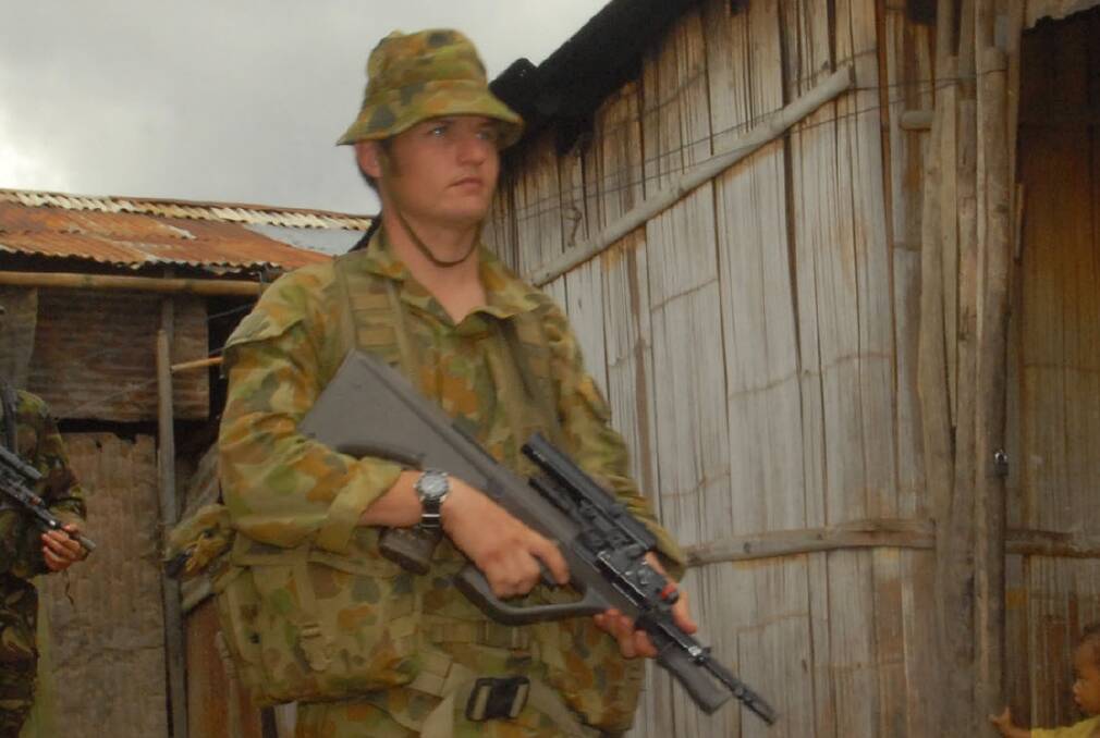 Brett Lindsay Simcoe serving in East Timor in 2006